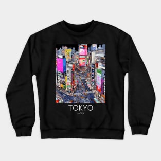 A Pop Art Travel Print of Tokyo Japan Crewneck Sweatshirt